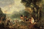 Jean-Antoine Watteau Embarkation from Cythera china oil painting reproduction